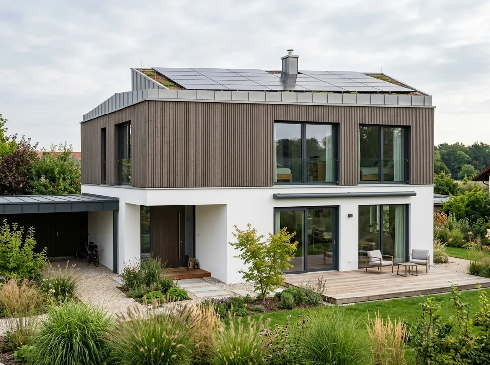 Nahezu klimaneutrales KfW-40+-Haus in Wiesbaden